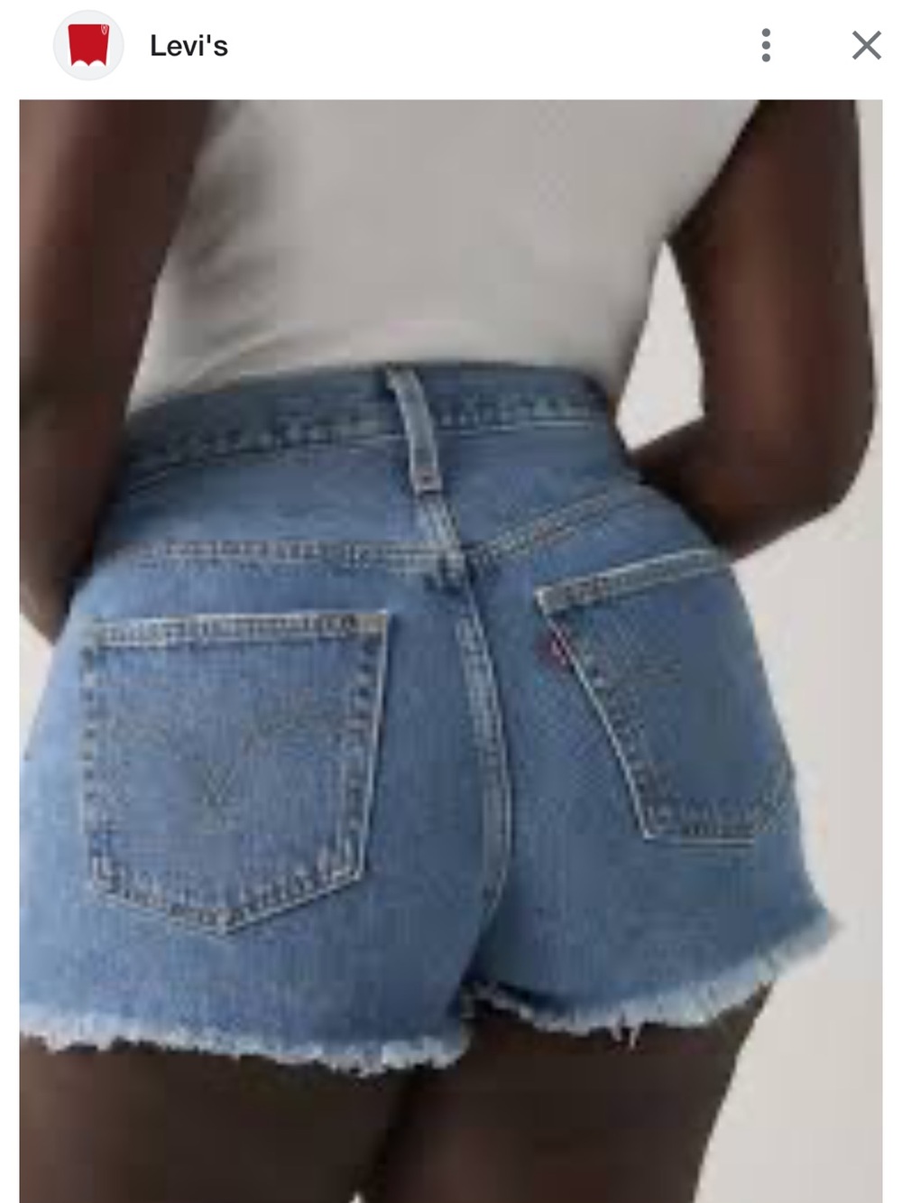 Frayed Hem High-Rise Denim Shorts in Light Blue